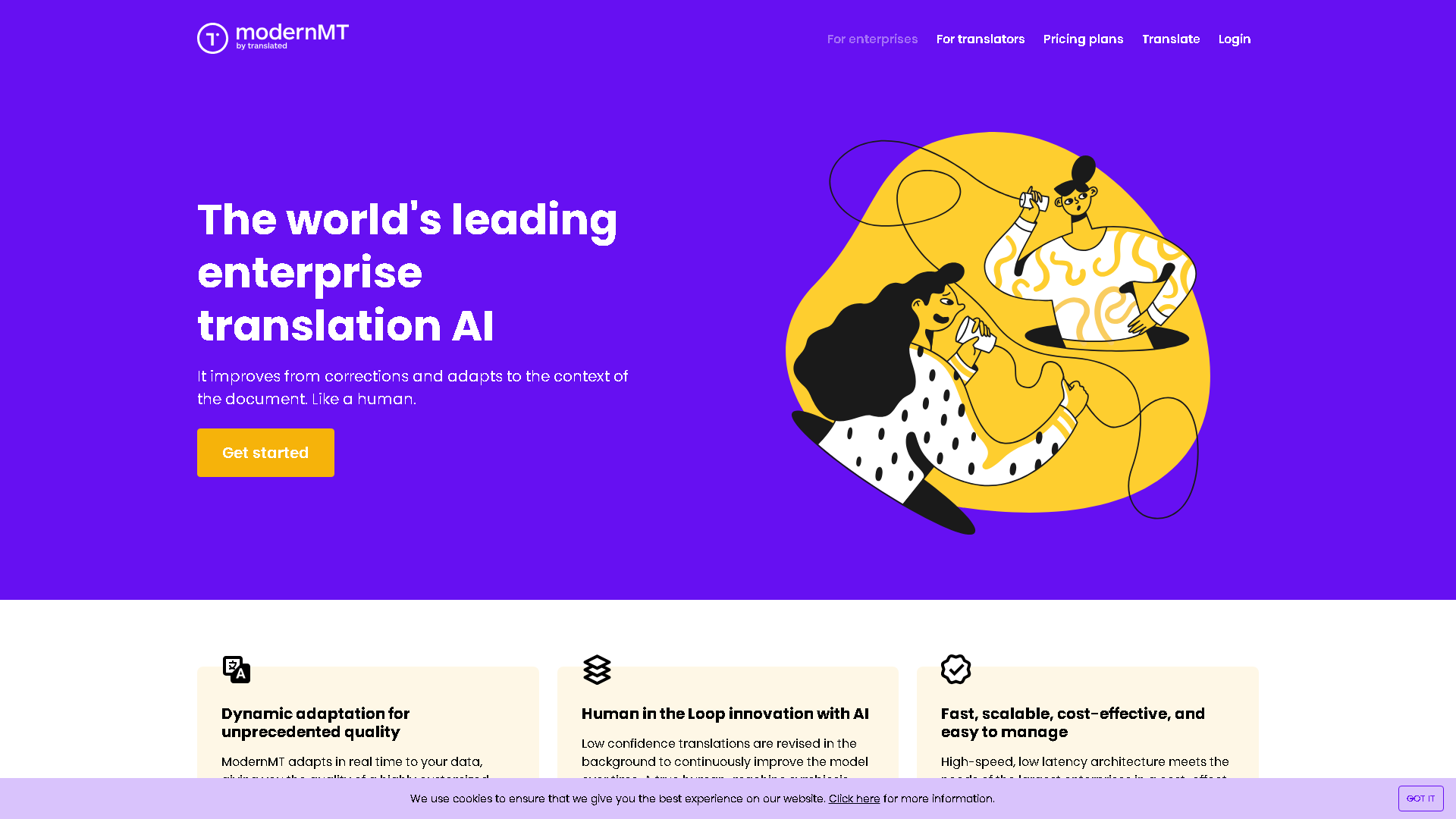 ModernMT Interface Screenshot - Education & Translation Tool