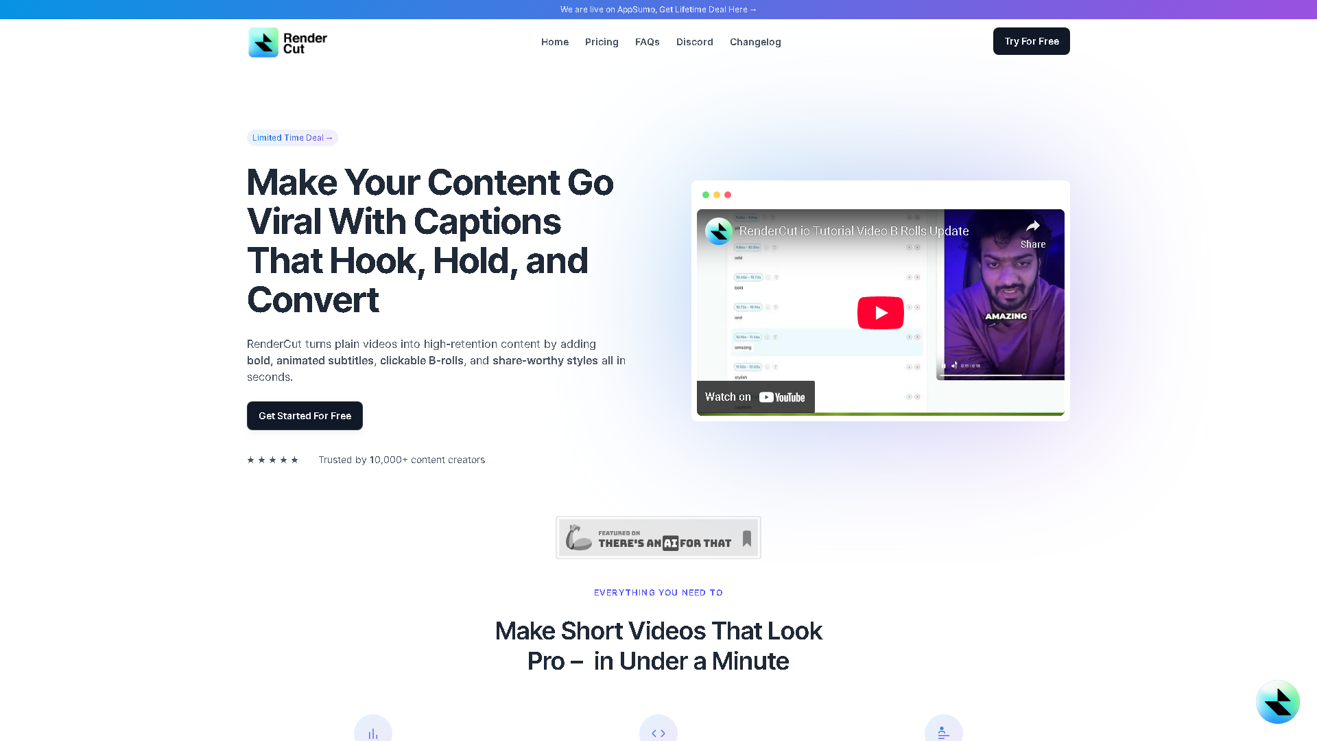 RenderCut Interface Screenshot - Writing & Editing Tool