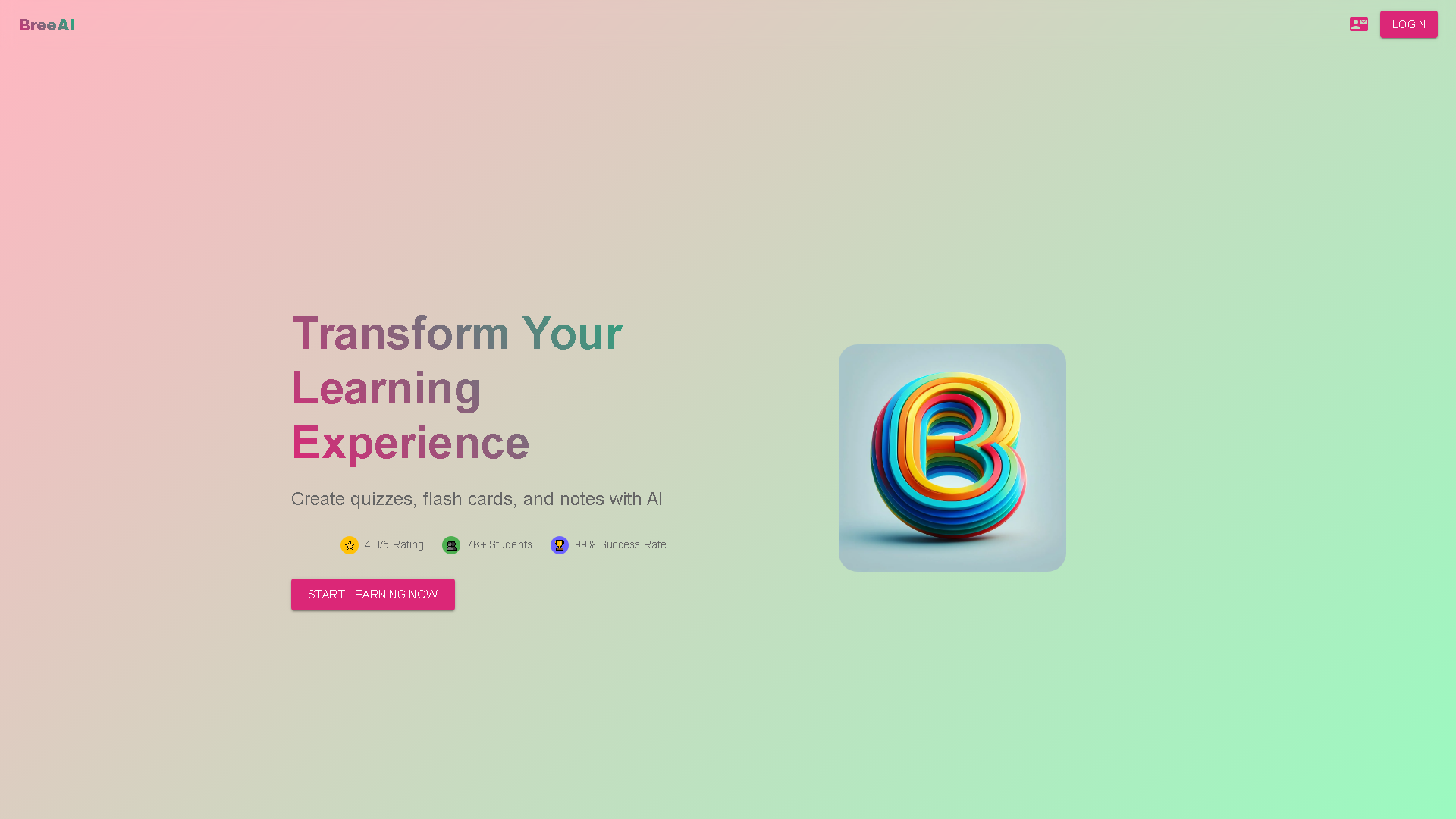 BreeAI Interface Screenshot - Education & Learning Tool
