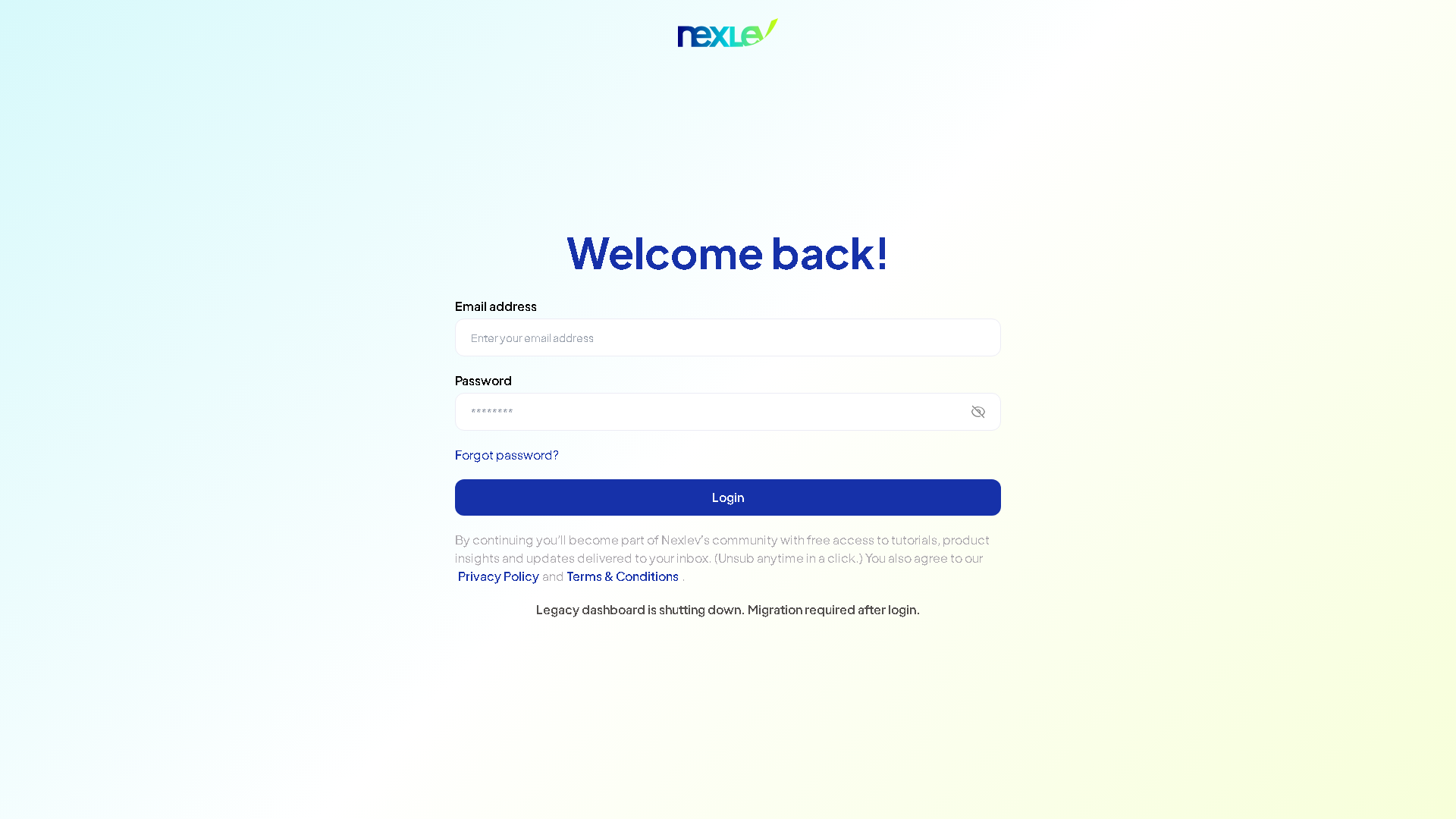 NexLev Interface Screenshot - Social Media Tool