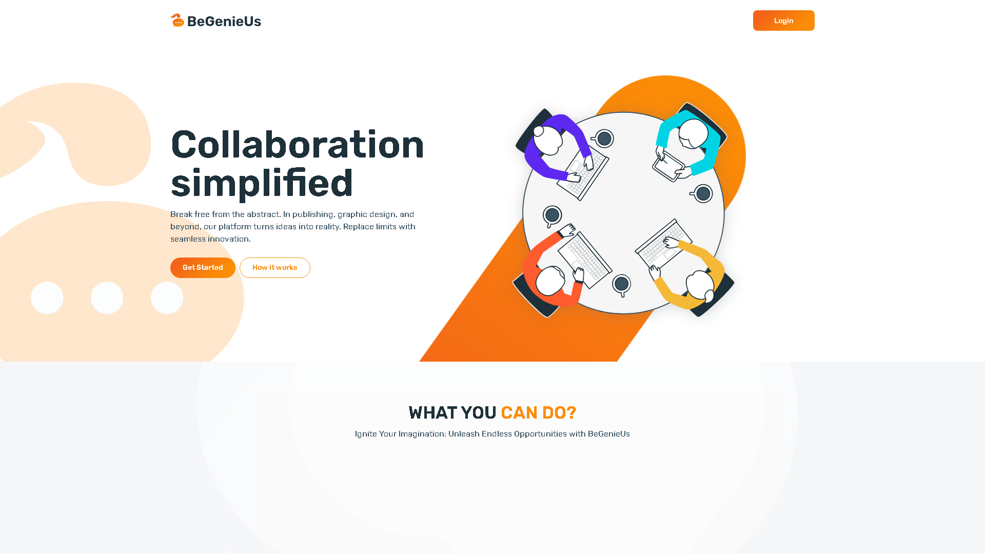BeGenieUs Interface Screenshot - Writing & Editing Tool