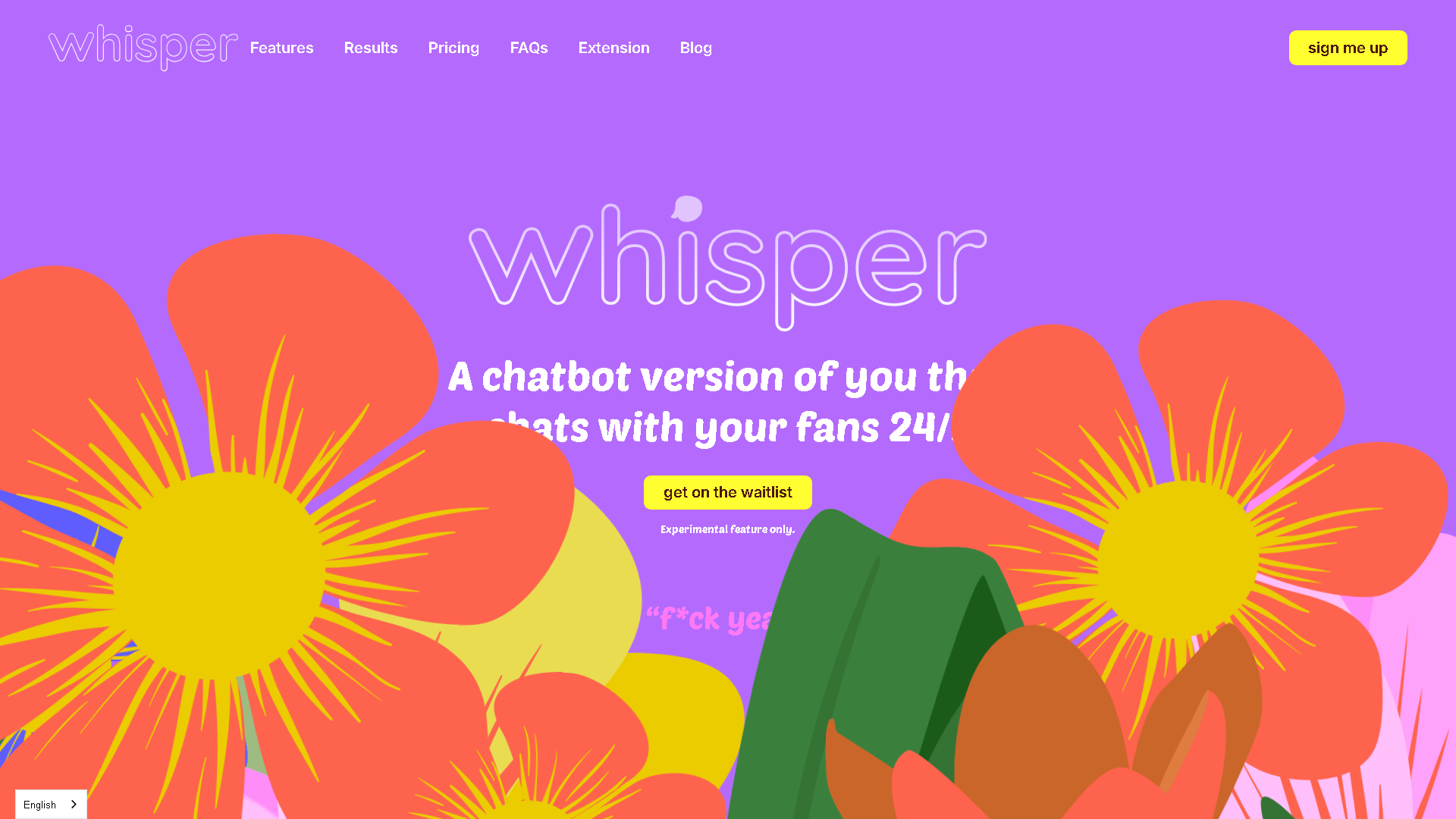 Whisper Interface Screenshot - Social Media Tool