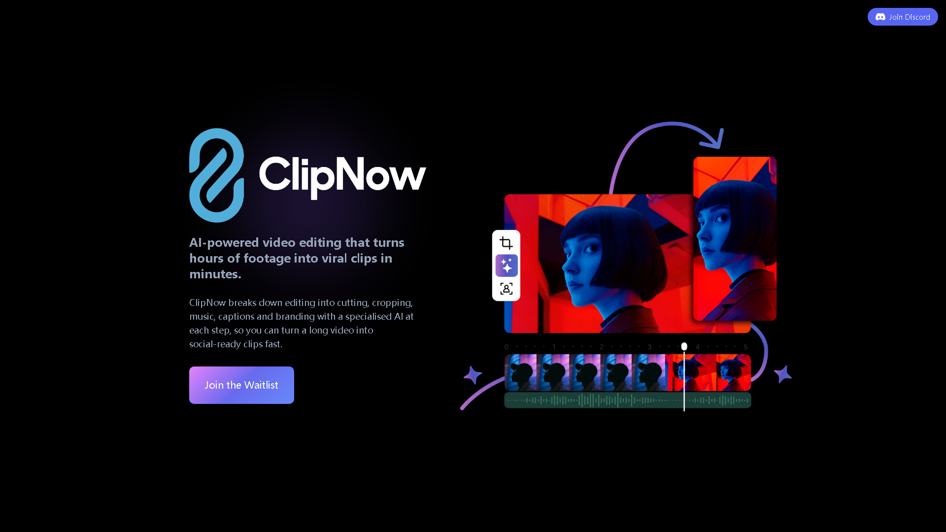 ClipNow.ai Interface Screenshot - Writing & Editing Tool