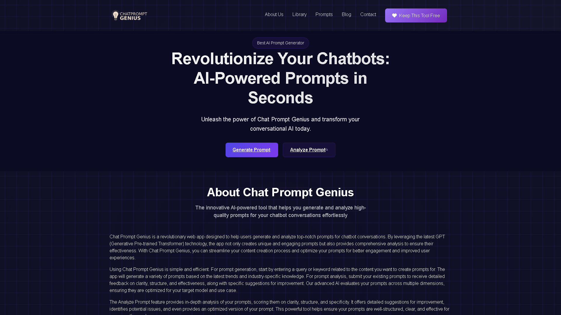 Chat Prompt Genius Interface Screenshot - Writing & Editing Tool
