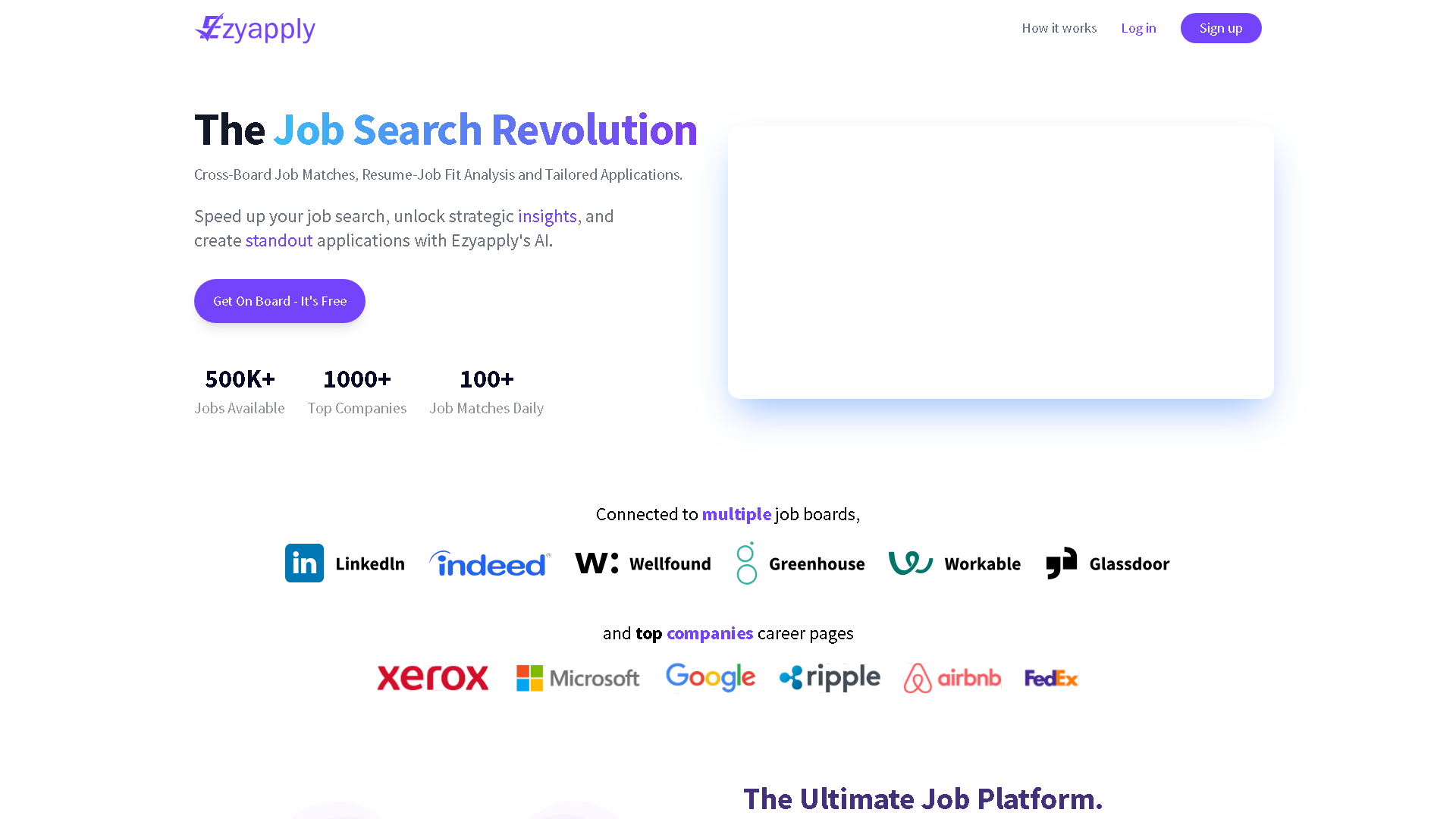 Ezyapply Interface Screenshot - Writing & Editing Tool