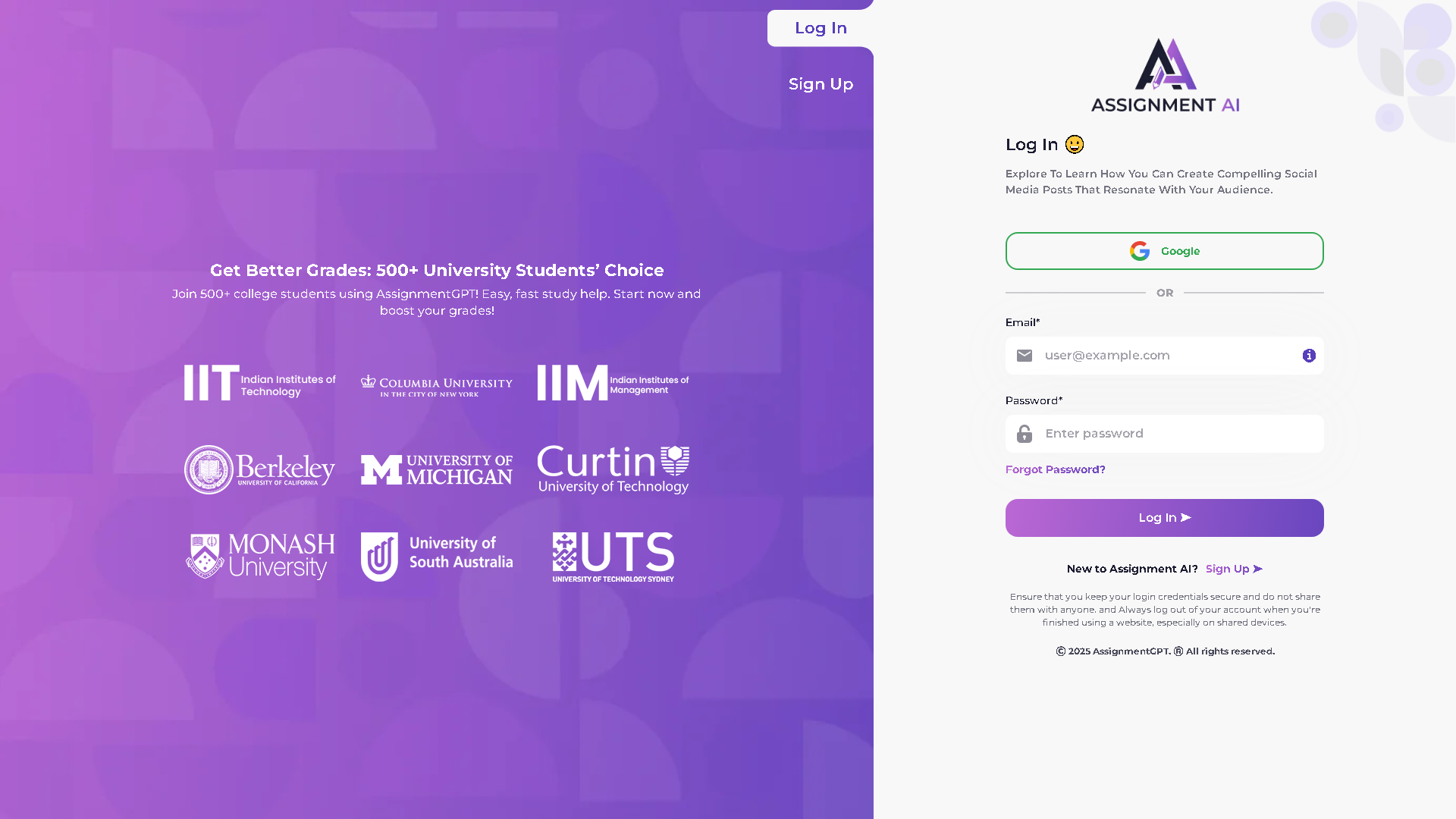 AssignmentGPT AI Interface Screenshot - Writing & Editing Tool