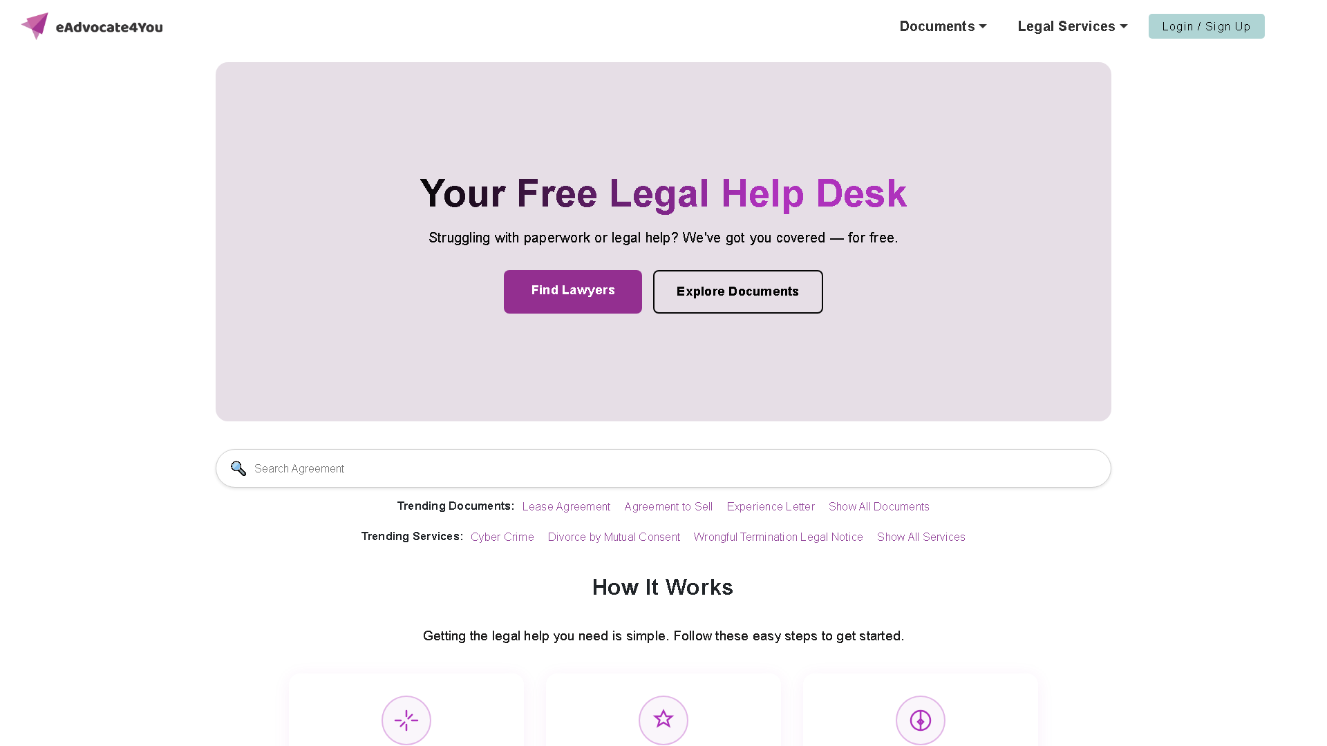 eAdvocate4You Interface Screenshot - Writing & Editing Tool
