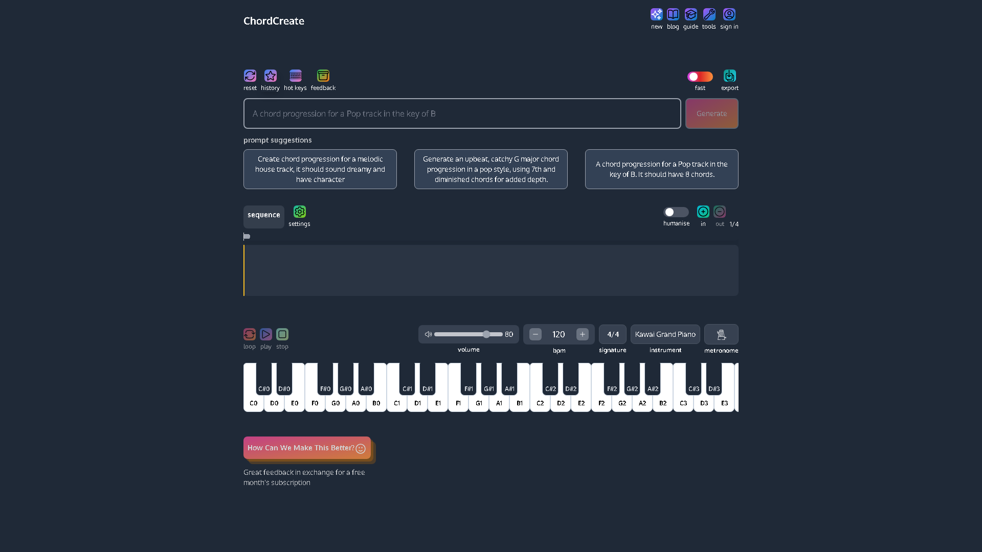 ChordCreate Interface Screenshot - Audio & Voice Tool