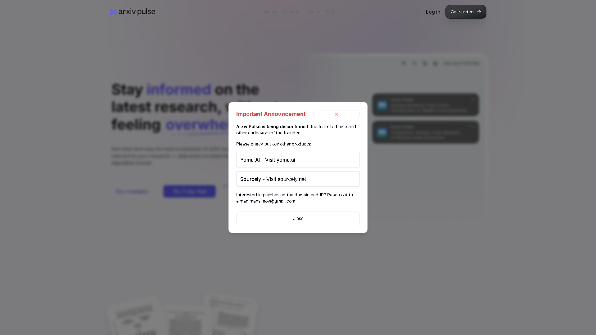 ArXiv Pulse Interface Screenshot - Writing & Editing Tool