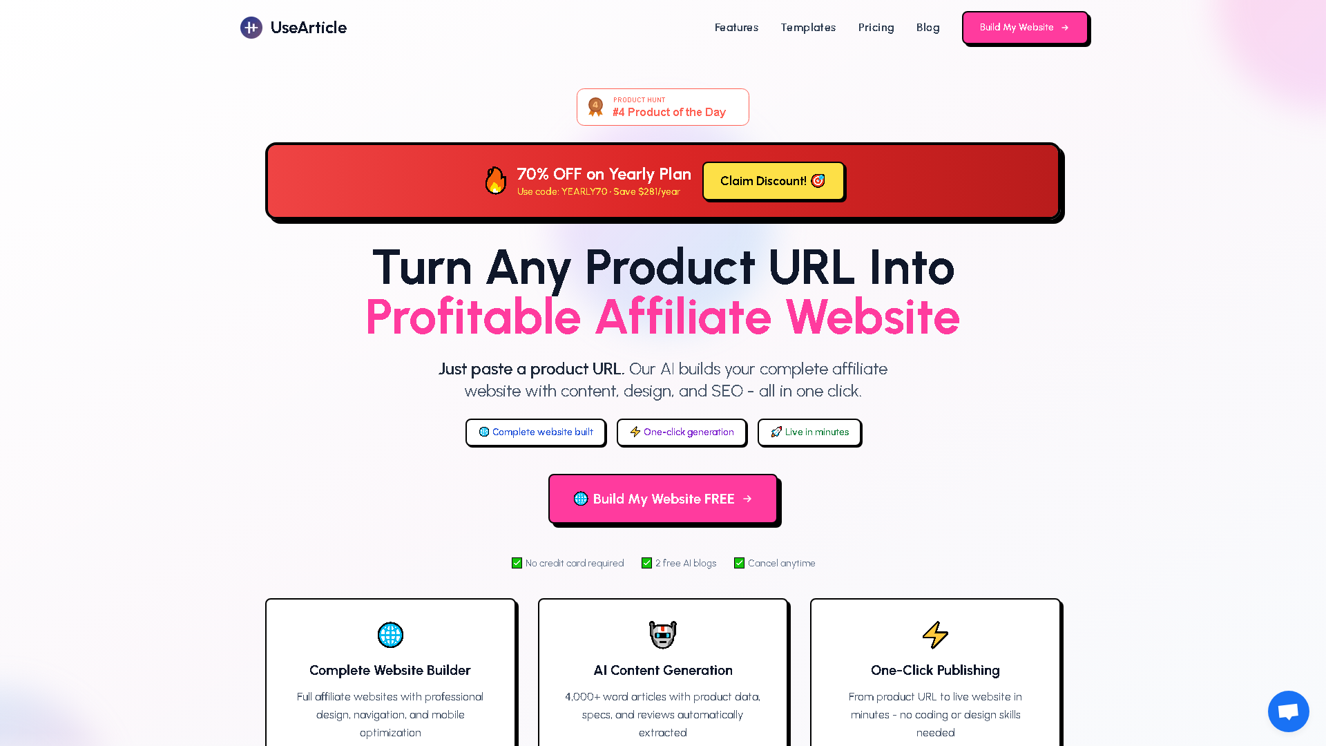 UseArticle Interface Screenshot - Writing & Editing Tool