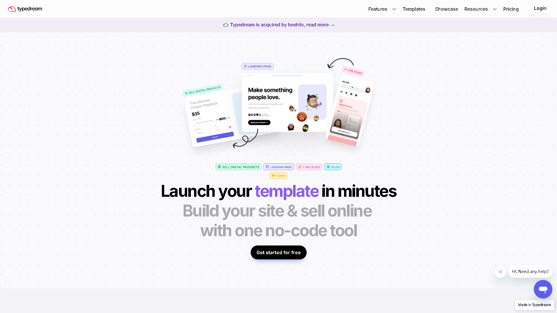Typedream Interface Screenshot - Writing & Editing Tool
