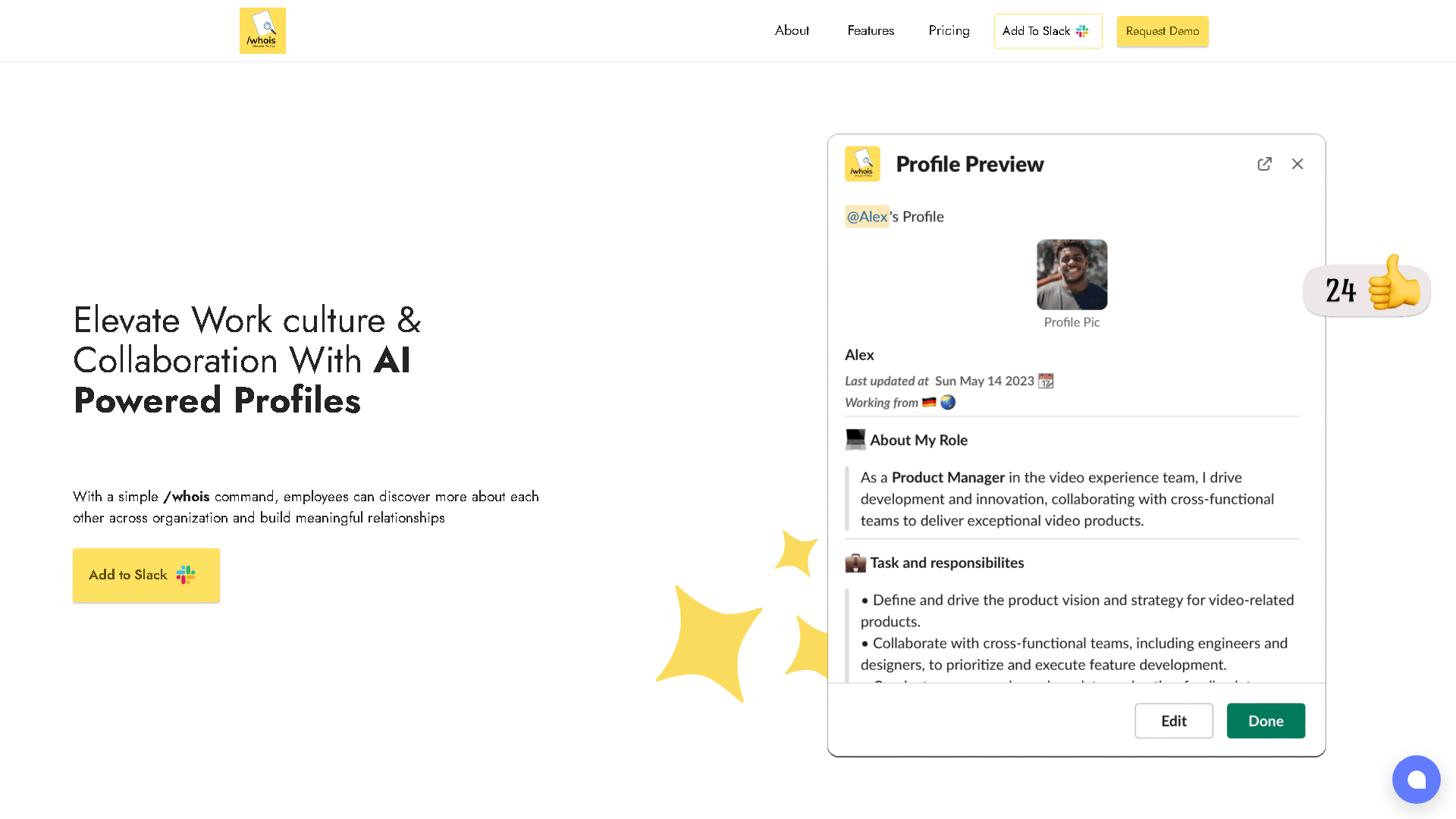 Profile For Slack Interface Screenshot - Writing & Editing Tool