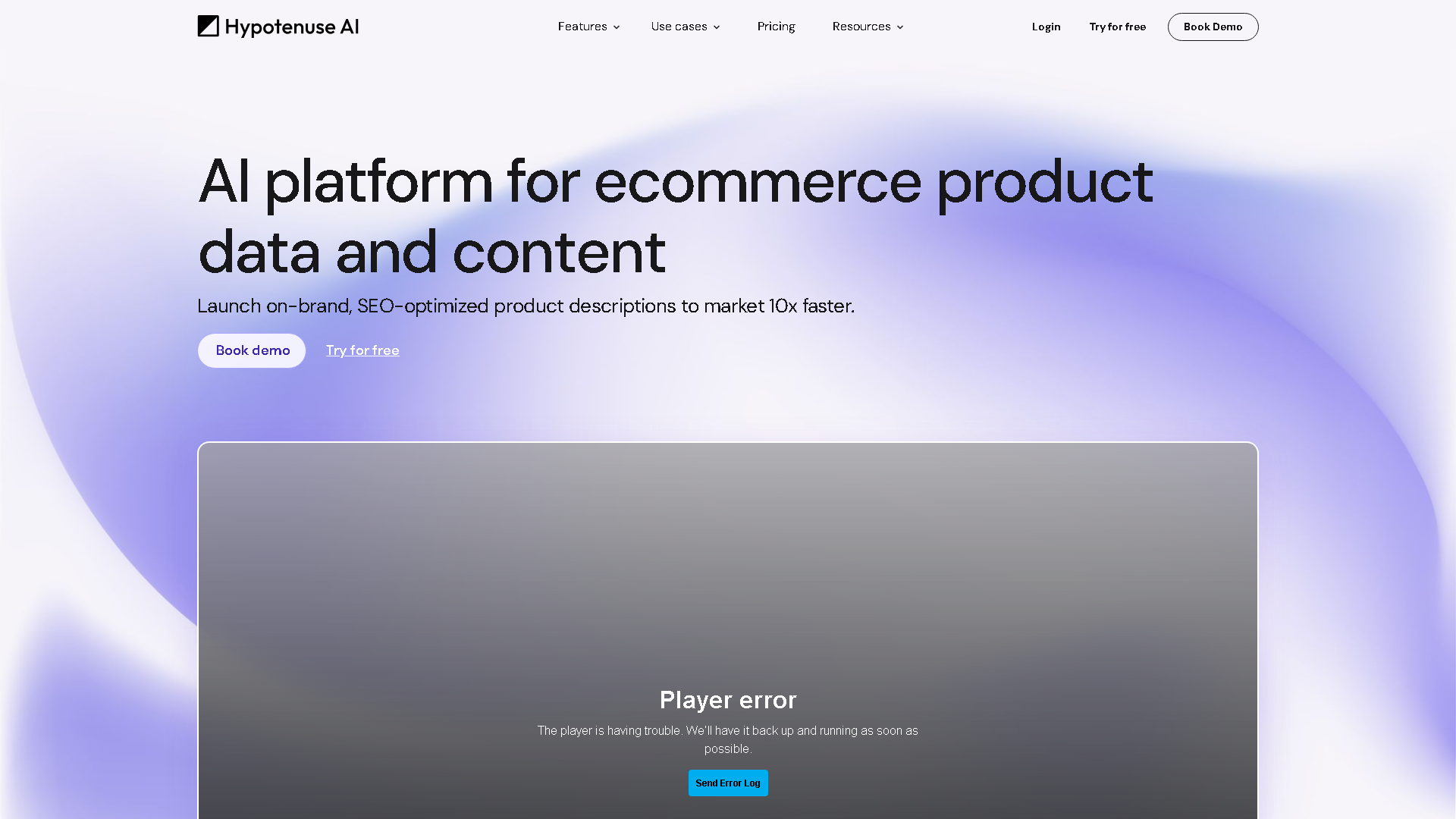 Hypotenuse AI Interface Screenshot - Writing & Editing Tool
