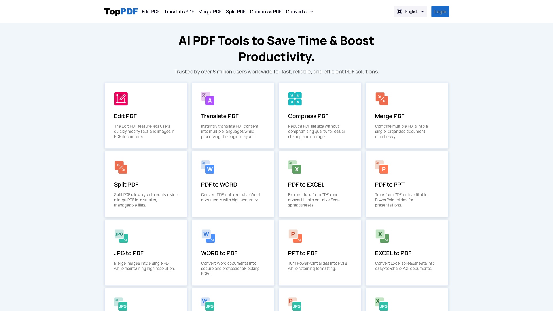 TopPDF Interface Screenshot - Writing & Editing Tool