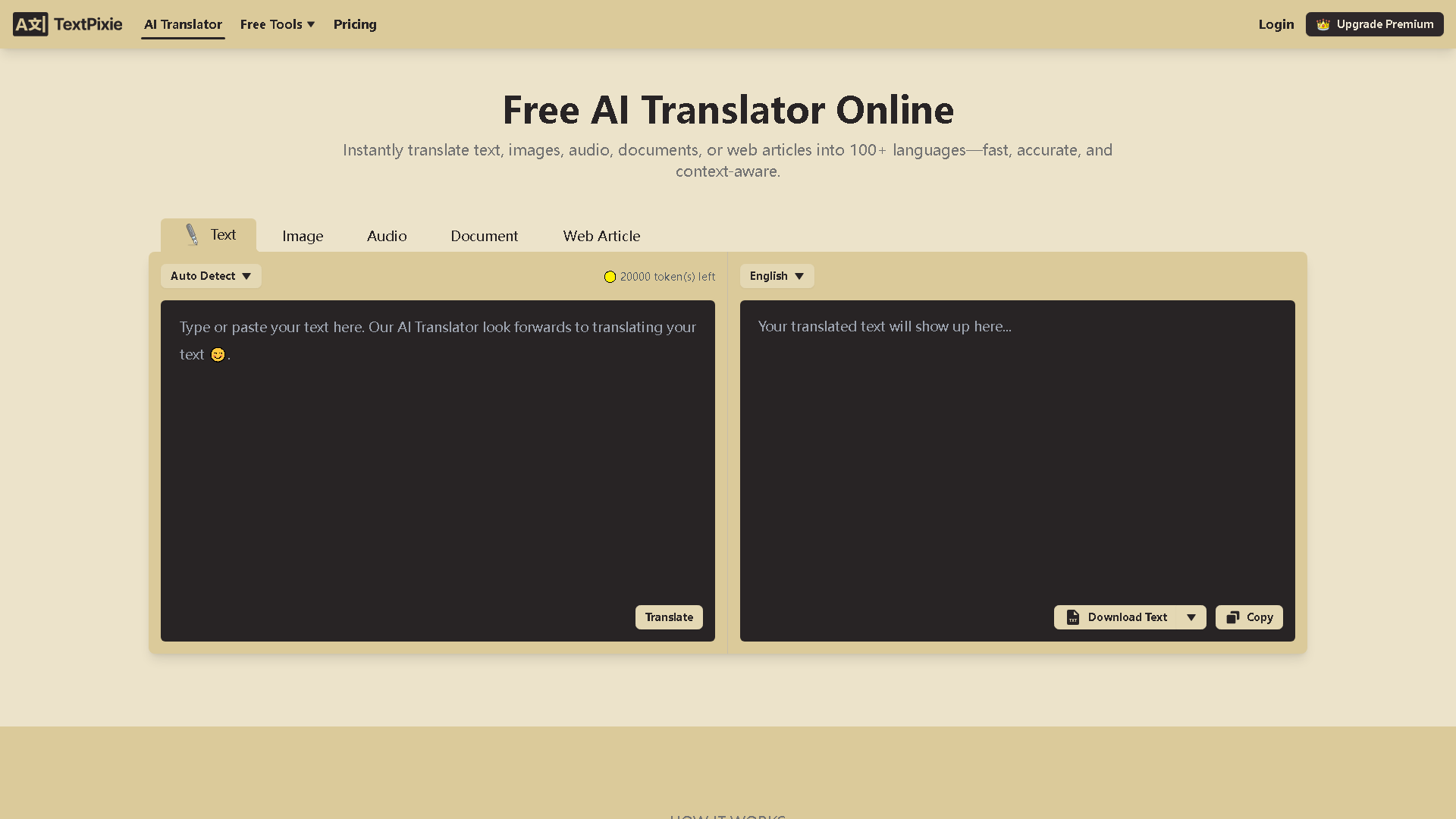 TextPixie Interface Screenshot - Voice Generation & Conversion Tool