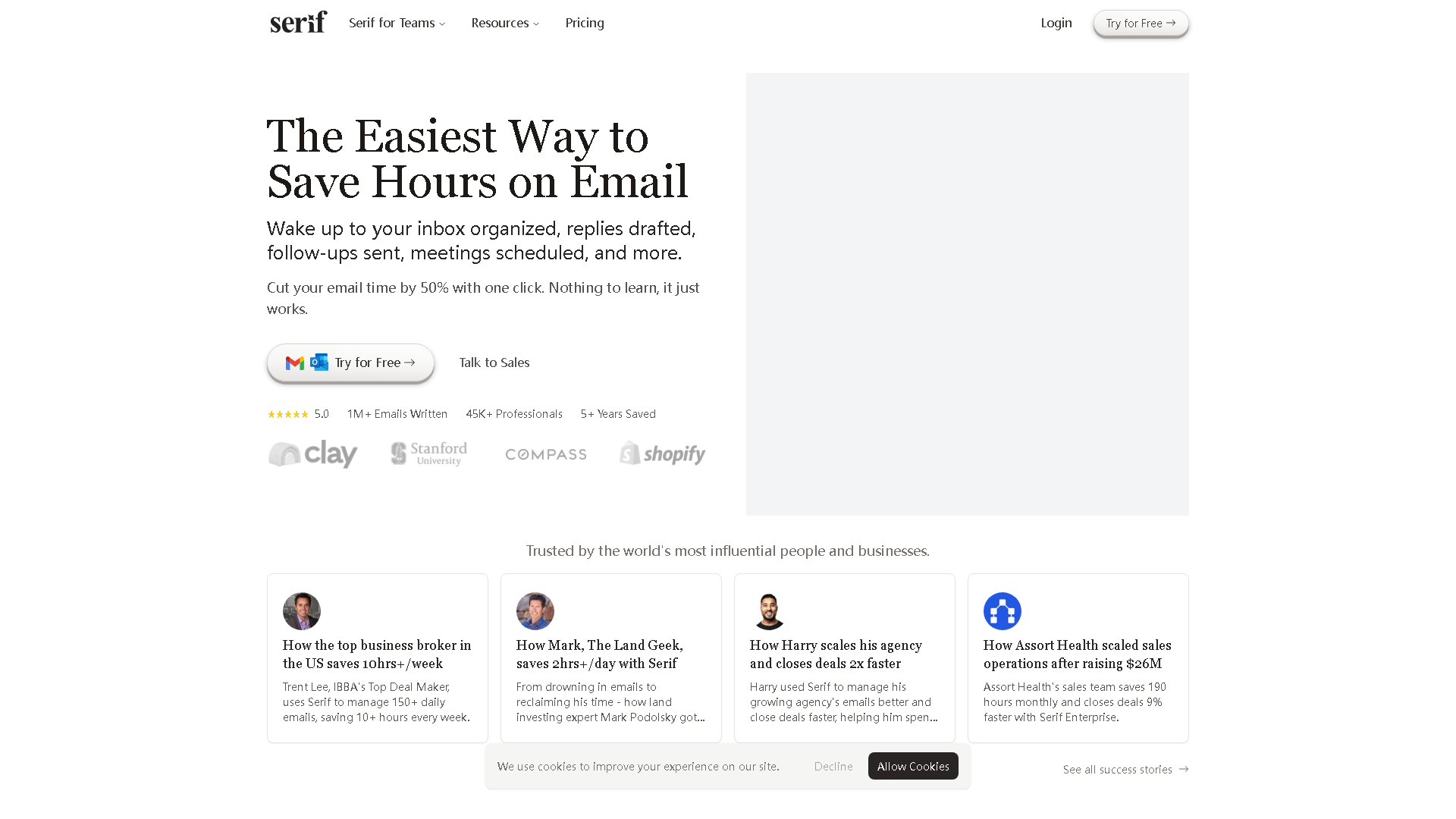 Serif Interface Screenshot - Writing & Editing Tool
