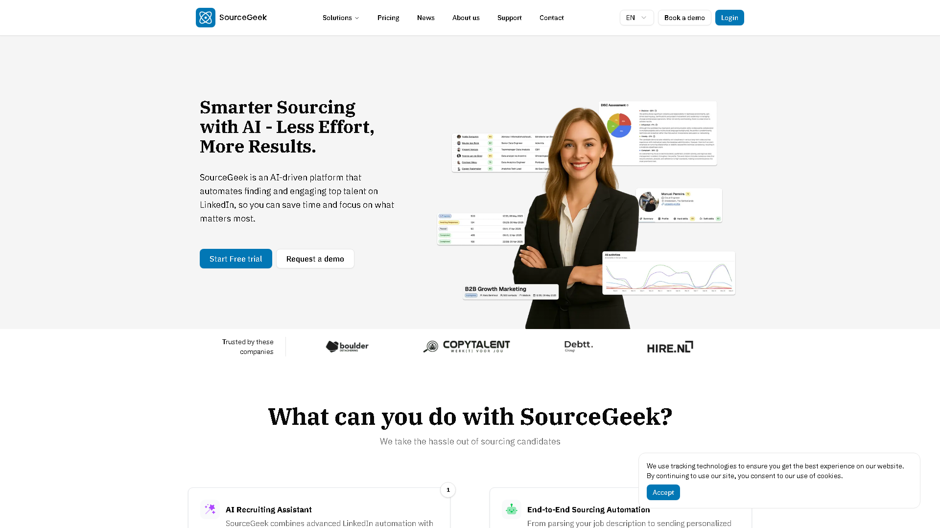 SourceGeek Interface Screenshot - Writing & Editing Tool