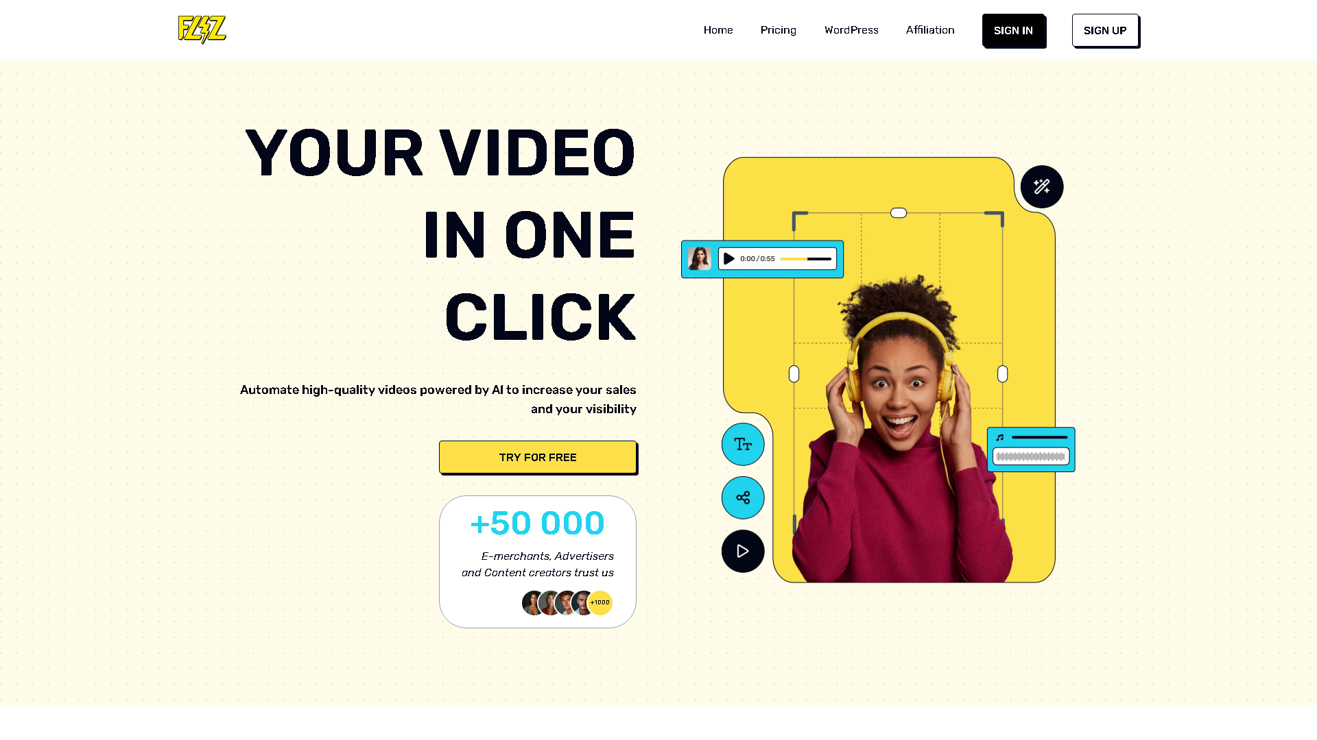 Fliz Interface Screenshot - Writing & Editing Tool
