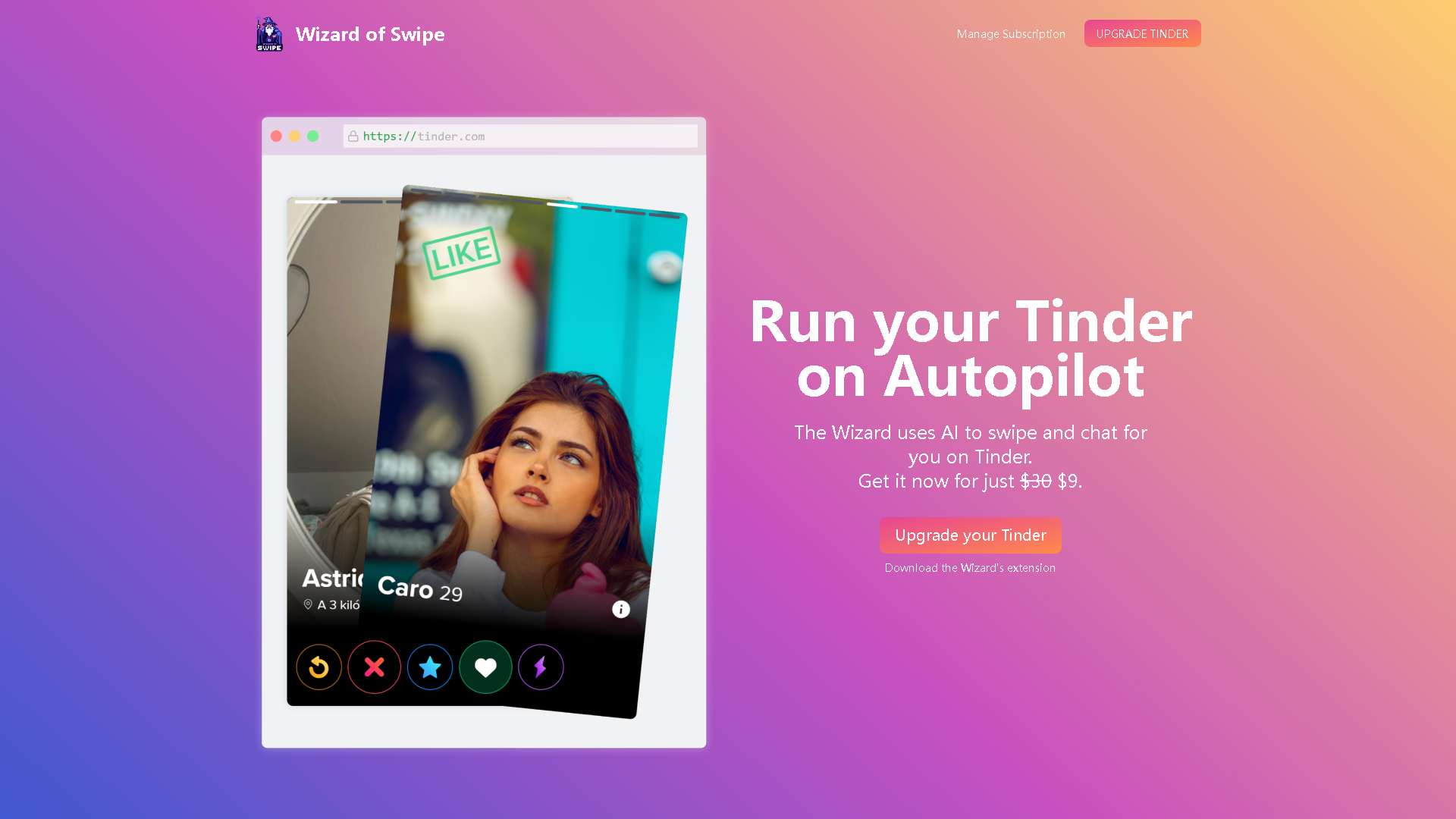 Wizard of Swipe Interface Screenshot - Writing & Editing Tool
