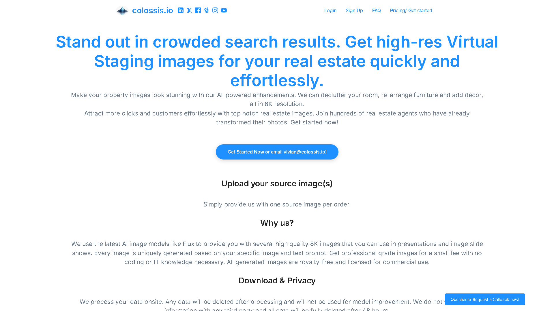 Colossis.io Interface Screenshot - Image & Design Tool