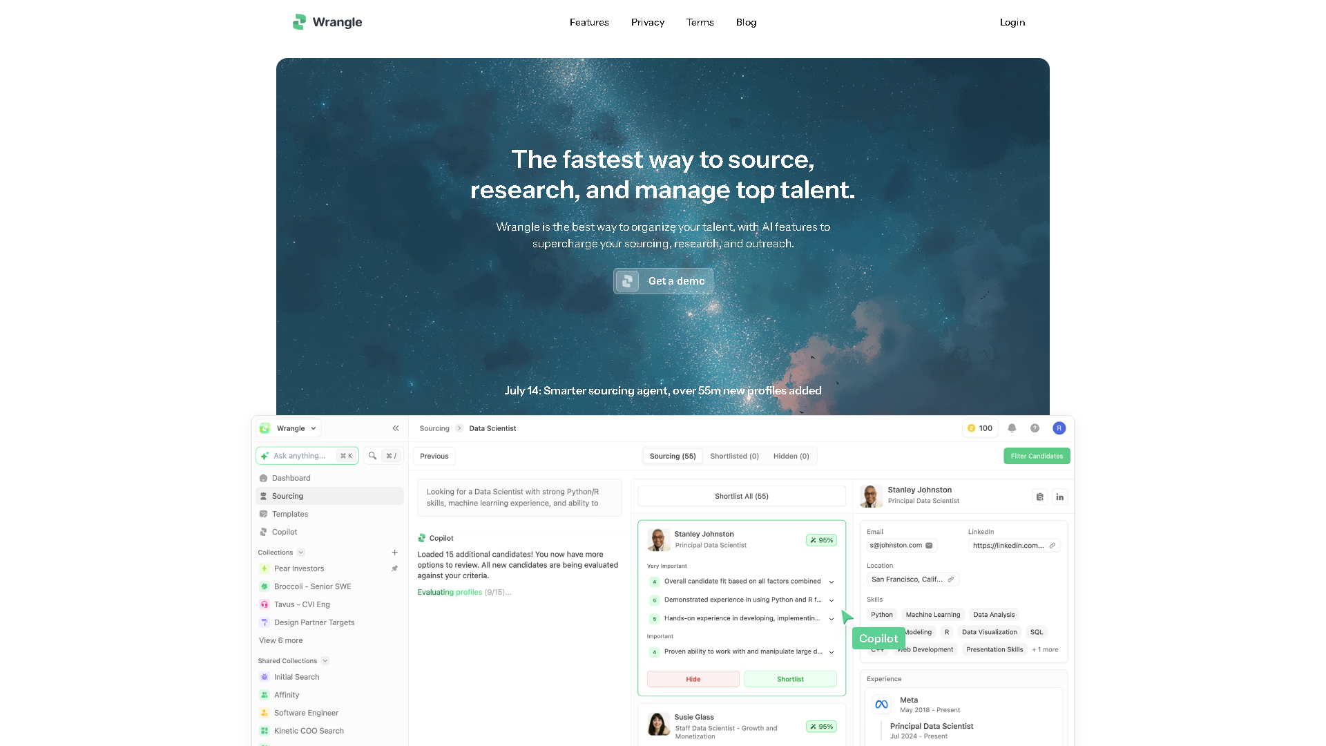 Wrangle Interface Screenshot - Writing & Editing Tool