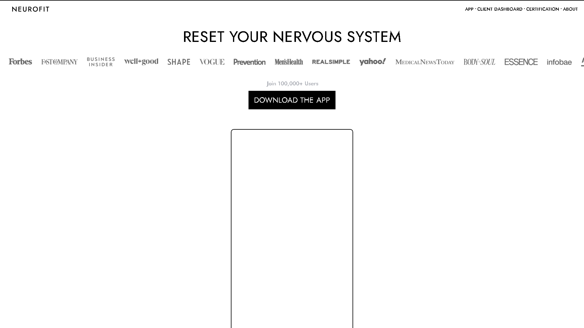 NEUROFIT App Interface Screenshot - Daily Life Tool