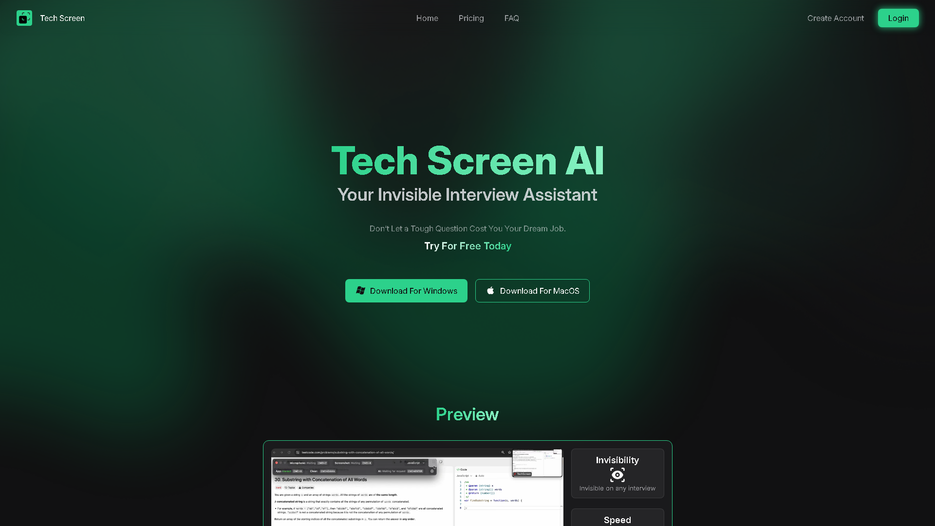 Tech Screen Interface Screenshot - AI Detection & Anti-Detection Tool
