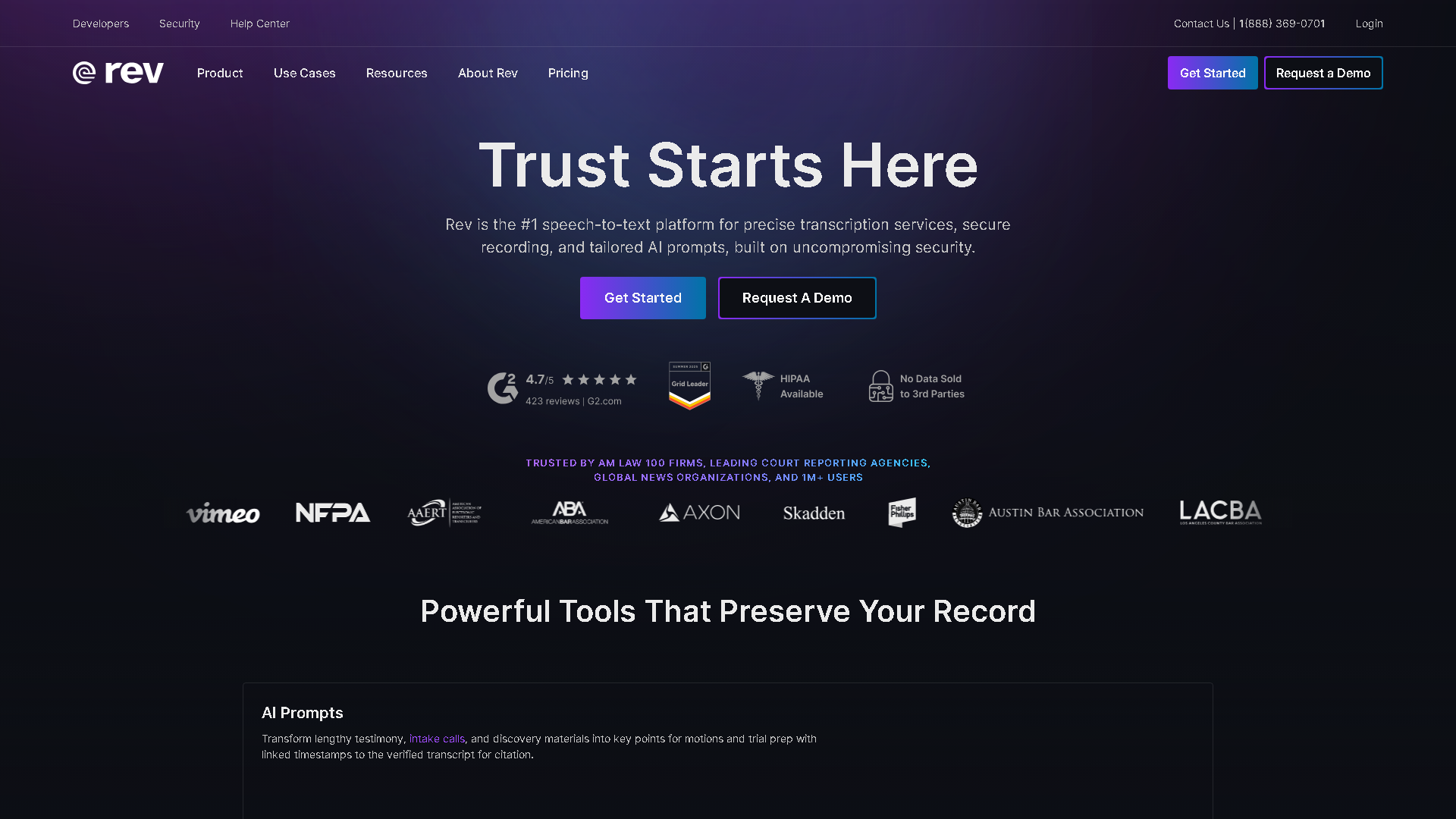 Rev Interface Screenshot - Writing & Editing Tool