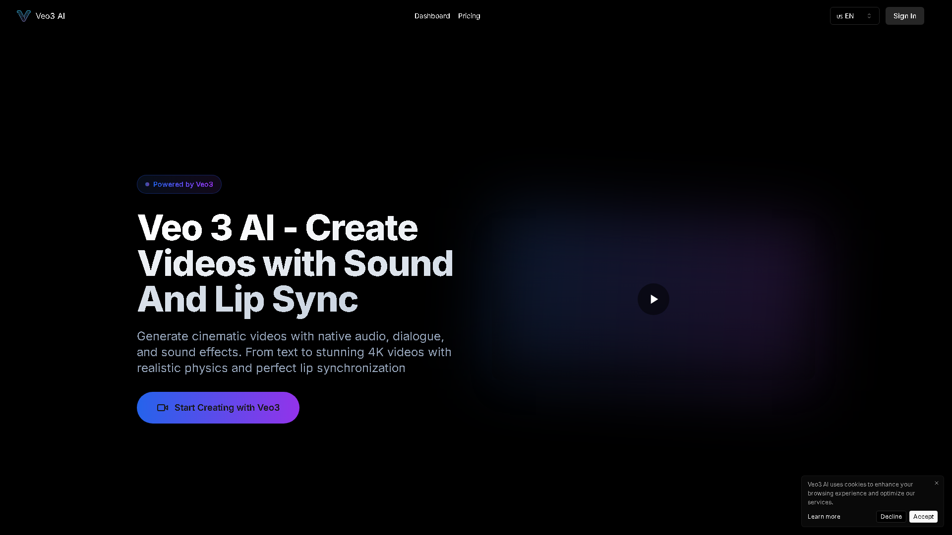 Veo 3 AI Interface Screenshot - Image Generation & Editing Tool