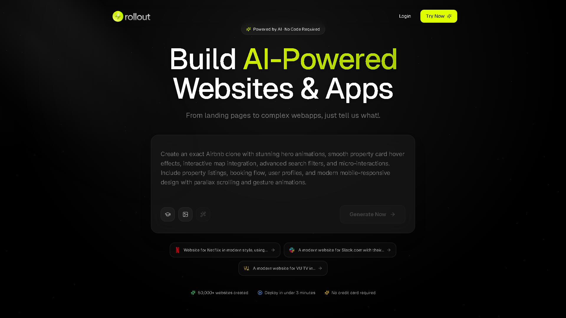 Rollout AI Interface Screenshot - Writing & Editing Tool