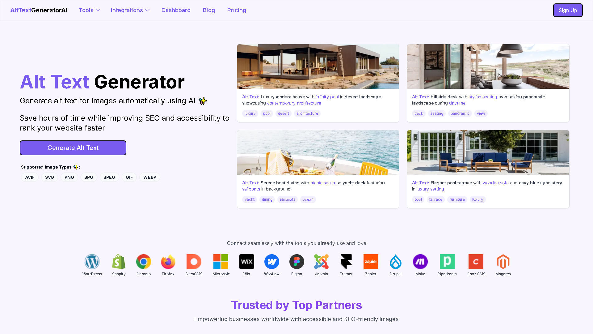 Alt Text Generator AI Interface Screenshot - Writing & Editing Tool