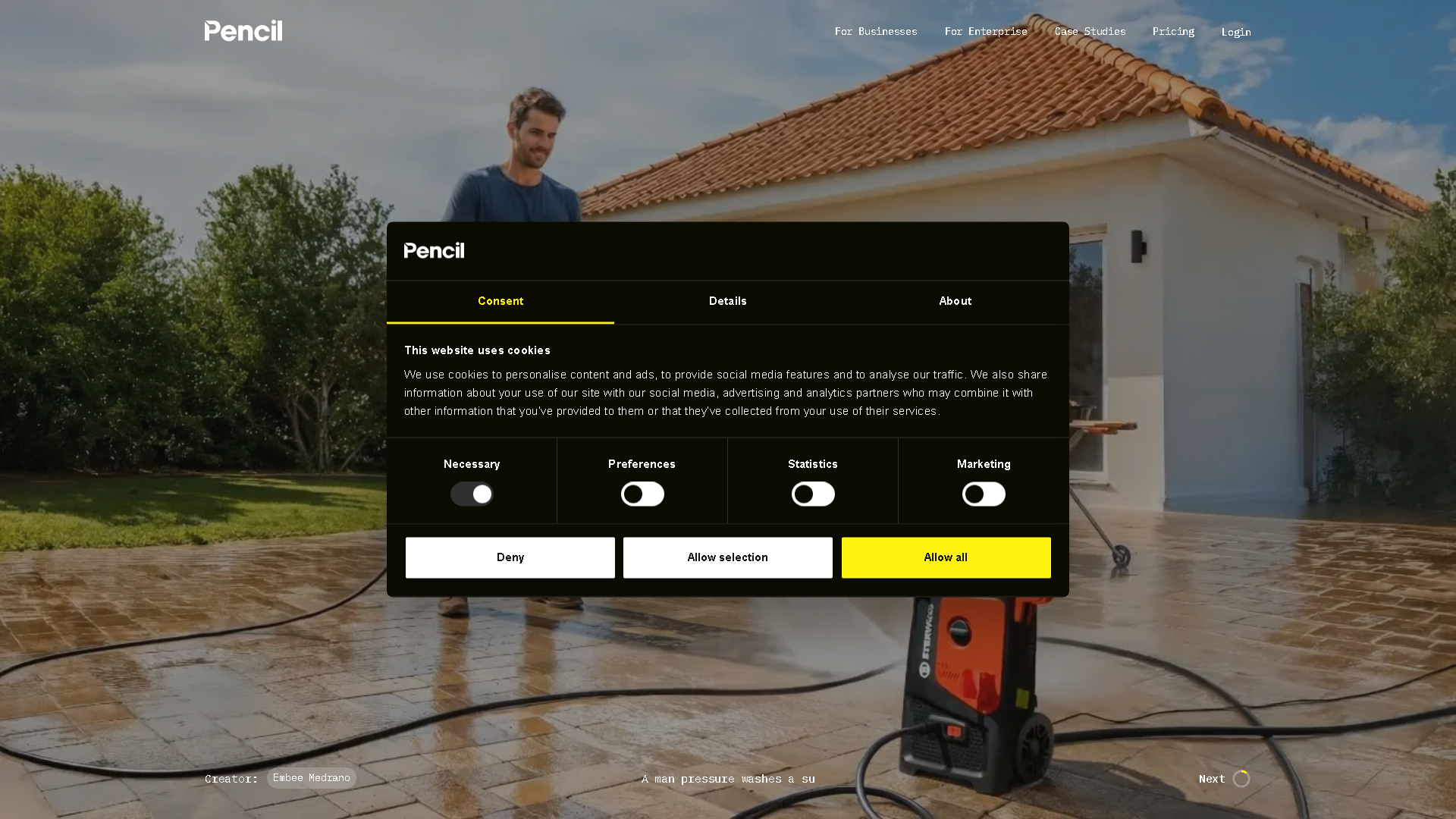 Pencil Interface Screenshot - Writing & Editing Tool