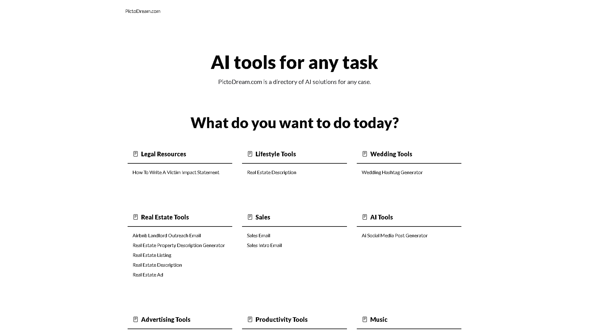PictoDream.com Interface Screenshot - Writing & Editing Tool