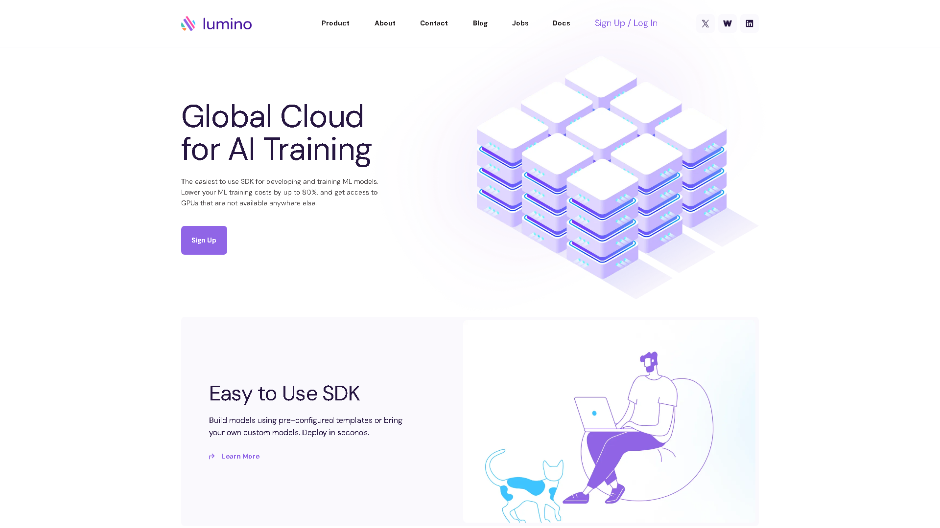 Lumino Interface Screenshot - AI Models & Infrastructure Tool