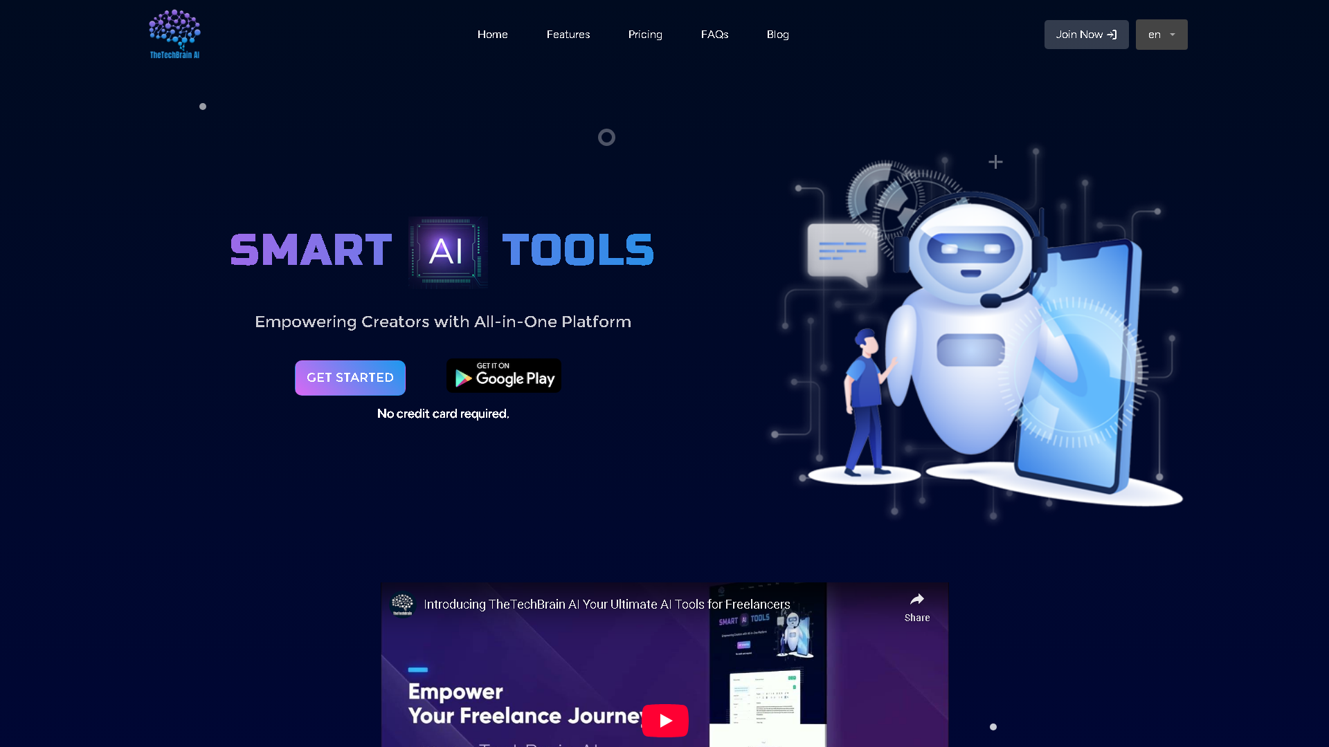 TheTechBrain AI Interface Screenshot - Writing & Editing Tool