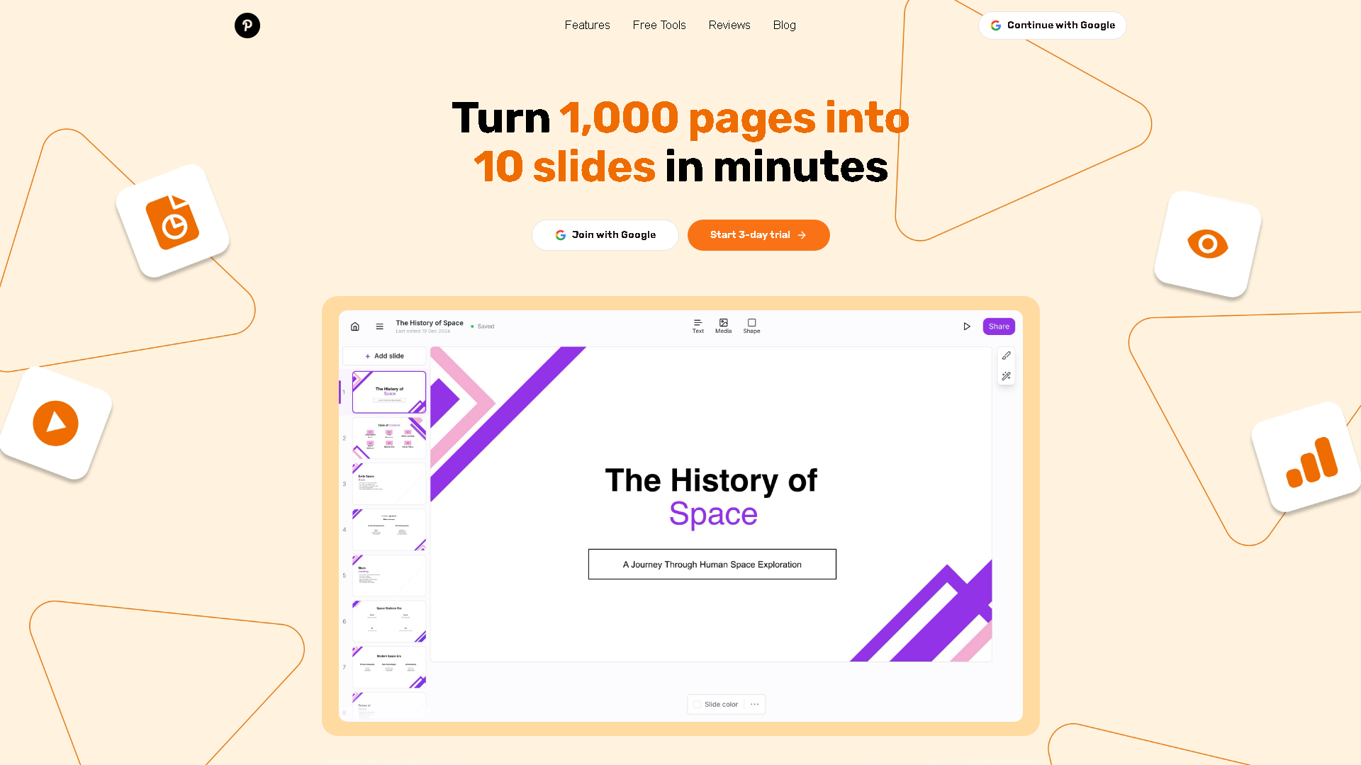 GenPPT Interface Screenshot - Writing & Editing Tool
