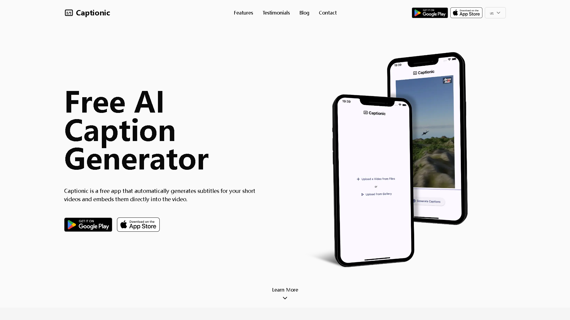 Captionic Interface Screenshot - Writing & Editing Tool
