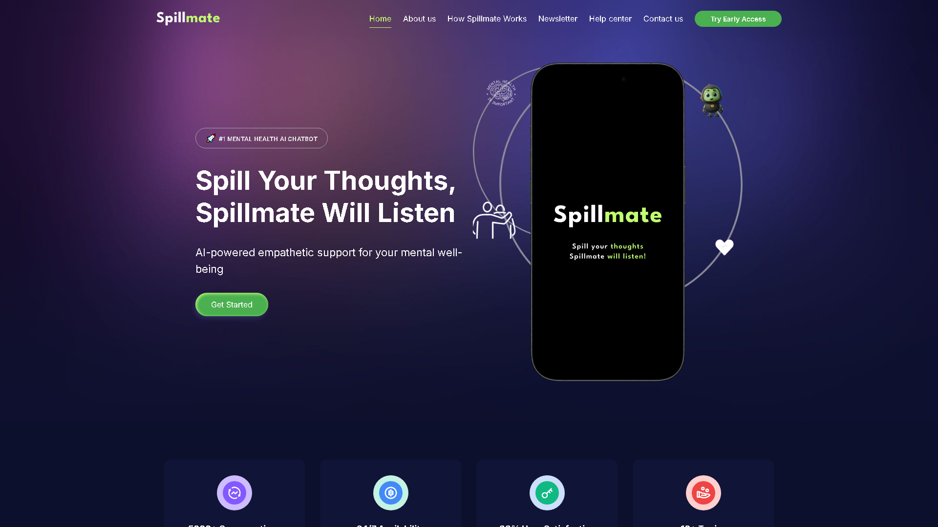 Spillmate Interface Screenshot - Health & Wellness Tool